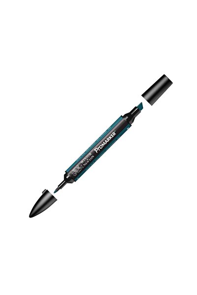 Winsor Newton قلم رسم برسومات كحولية ذو طرفين من بروماركر، أزرق بترولي 064 (C...