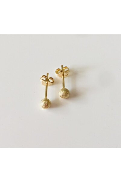 Çelikoğlu Kuyumculuk 14 Ayar Simli Top Küpe 0,69 Gr