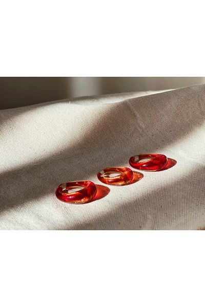 Minizooistanbul Minizoo Glass Ring Red (pcs)