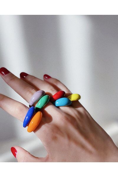 Minizooistanbul Minizoo Glass Ring Orange (pcs)