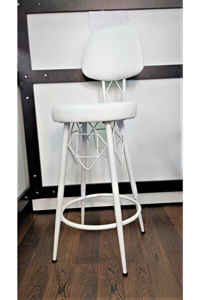 J&S QUALİTY Yeni Tasarımıyla Mutfak Cafe Bar Salon Yemek Masası Metal Konik Ayaklı 55 cm Oturum Sandalye