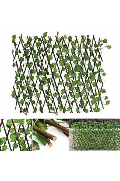 Yapay Çiçek Deposu Yapay Çiçek Akordiyon Çit Yapay Sarmaşık 220x90 Cm