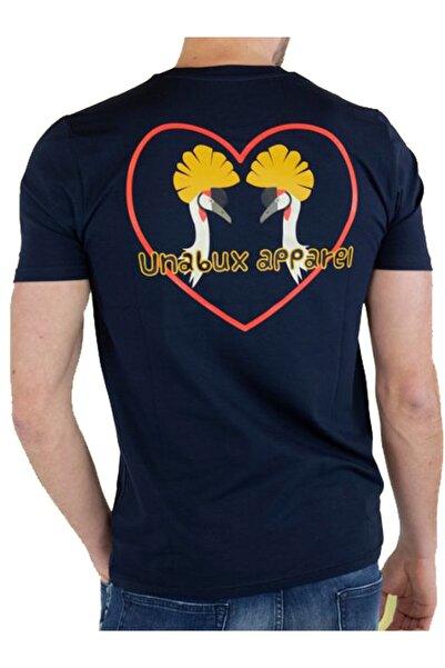 Mugan Μπλουζάκι Unisex Navy Blue από οργανικό βαμβάκι με στάμπα