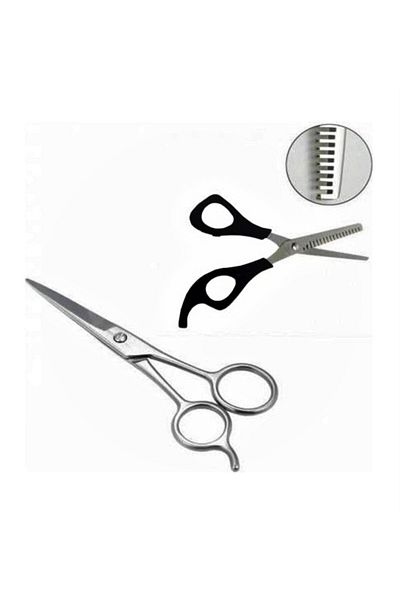 Hyd Tailed Steel Barber Scissors Set - Titanium Intermediate Scissors and Hairdresser Hair Beard Neck