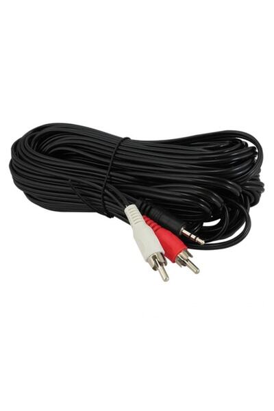ELEKTROMER 2 RCA Male + 3.5 Mm Stereo Male Audio Cable 10 Meters Boxed