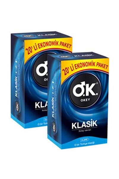 Okey Prezervatif Klasik 20 Li Paket x 2 Adet