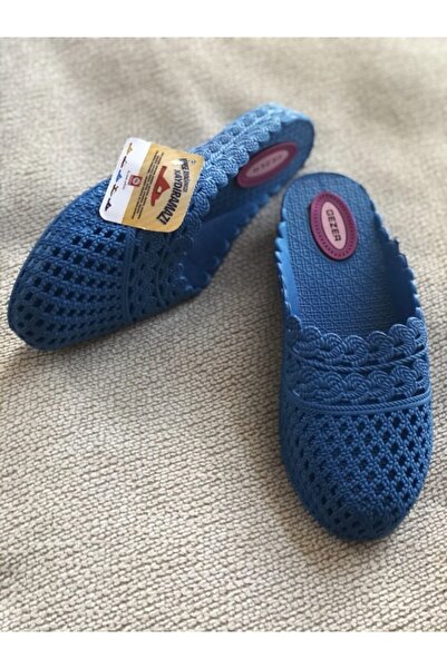 GEZER Kadın Modern Önü Kapalı Kaymaz Taban Şık Balkon Banyo Ev Içi Plaj Terliği