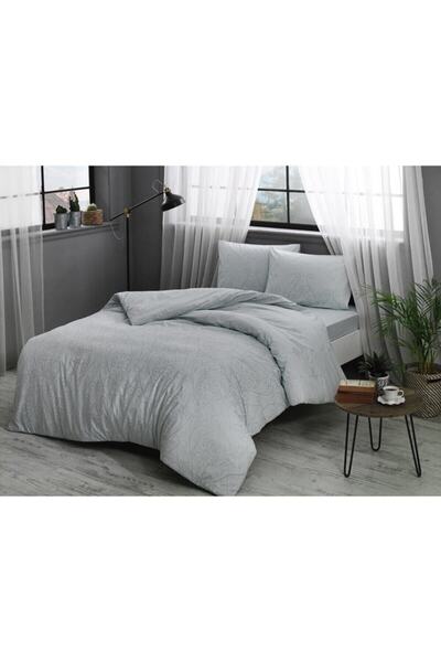 Taç Gri Çift Kişilik Nevresim Takımı