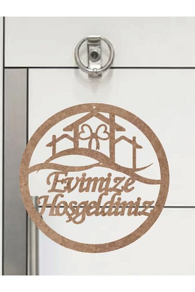 Miana Lazer Home Silhouette Mountain House Themed Door Ornament