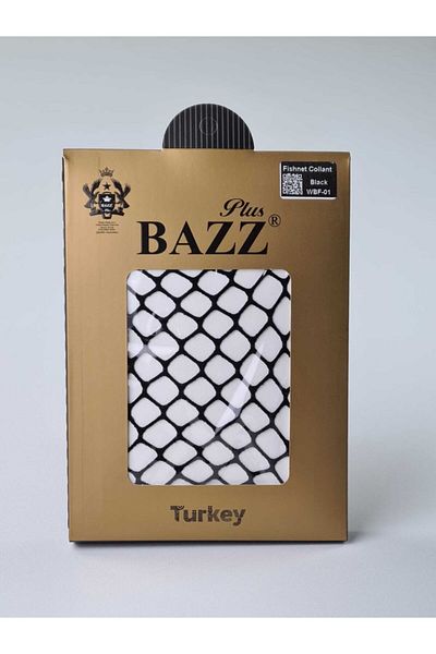 Bazz Plus Черни, средно дълги, мрежести чорапогащи Wbf-01