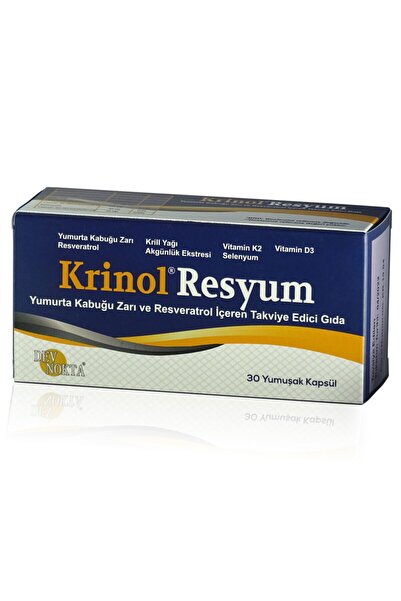 Krinol Resyum Yumurta Kabuğu Zarı Ve Resveratrol - 30 Kapsül - 1 Kutu