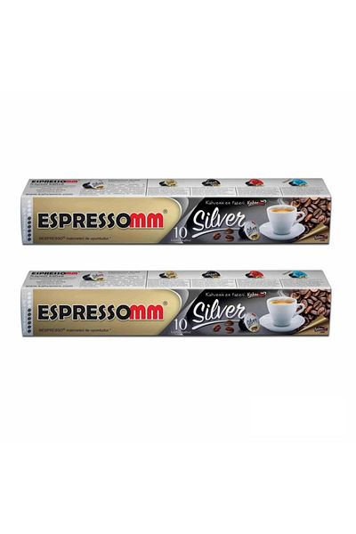 ESPRESSOMM Nespresso Compatible Silver Capsule Coffee (20 PCS)