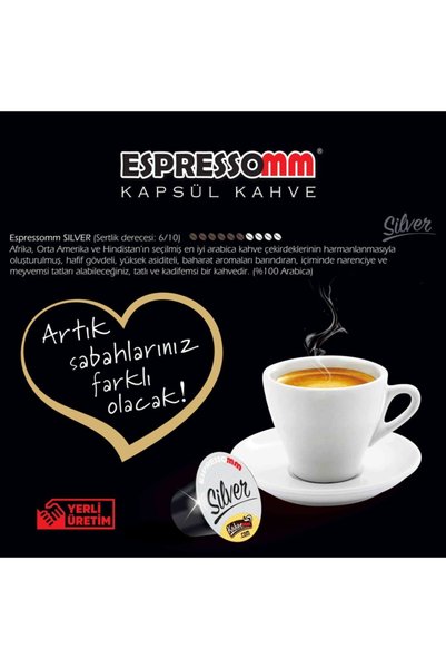 ESPRESSOMM Nespresso Compatible Silver Capsule Coffee (20 Pcs)