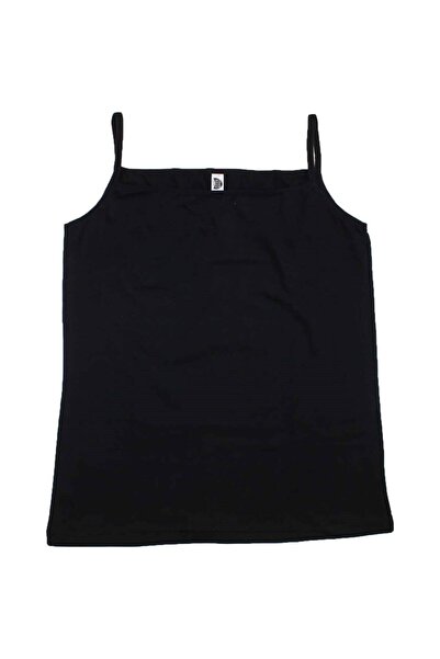 GÜMÜŞ قميص داخلي نسائي من الليكرا باللون الأسود بحزام مسطح 6li-4047