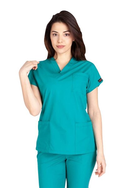 VEHBİ Ελαστικά γυναικεία ρούχα Lycra - Μπλούζα με λαιμόκοψη V για νοσοκομειακ...