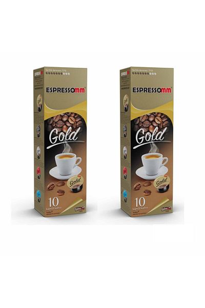 ESPRESSOMM Tchibo Cafissimo Gold Capsule Brown - 20 Pieces