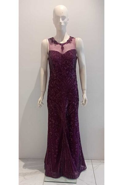 Saygın Жіноча сукня з паєтками та деталями на спині