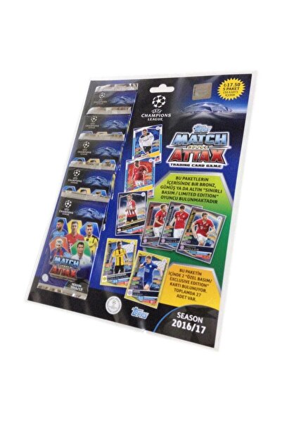 Toops مجموعة بطاقات التداول Topps UEFa Champions League المتعددة 2016-2017