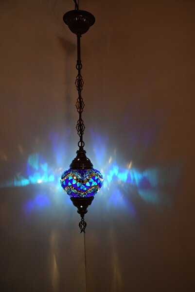 karlıkturistik Mozaik Lamba,tekli Sarkıt ,tavan Lambası Renkli , Otantik Aydı...
