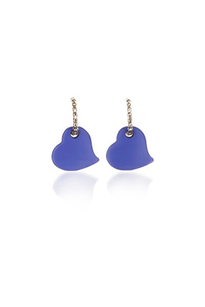 Leerybee Matte Indigo Antiallergic Heart Earrings