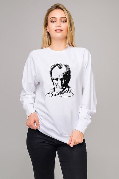 QIVI Γυναικείο φούτερ με λευκό στάμπα