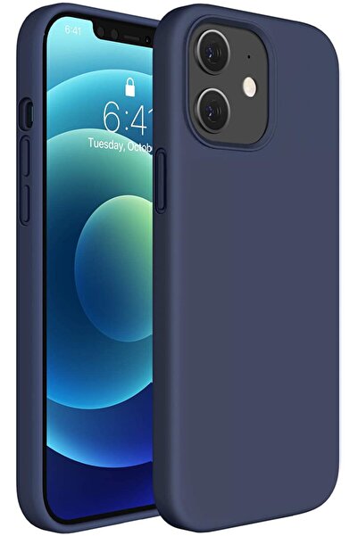 Fibaks Apple Iphone 12 Pro Uyumlu Kılıf Lansman Içi Kadife Soft Yumuşak Dokulu Liquid Silikon