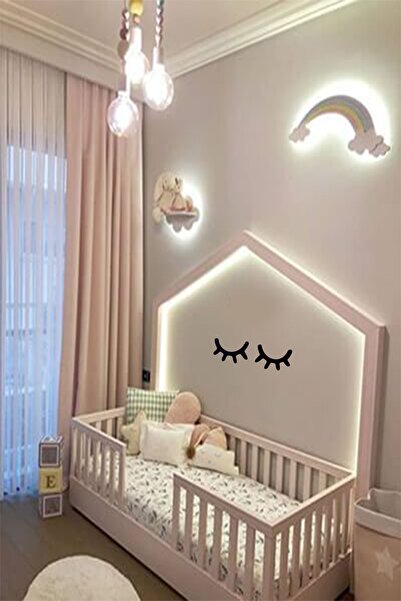NT Handmade Siyah Ahşap 2'li Kirpik Duvar Dekoru Salon Oturma Odası Yatak Oda...