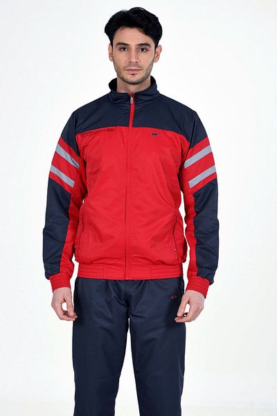 Enrico Ferry Red Men's Half Turtleneck Elastic Leg Marathon Tracksuit Set Edy2423k