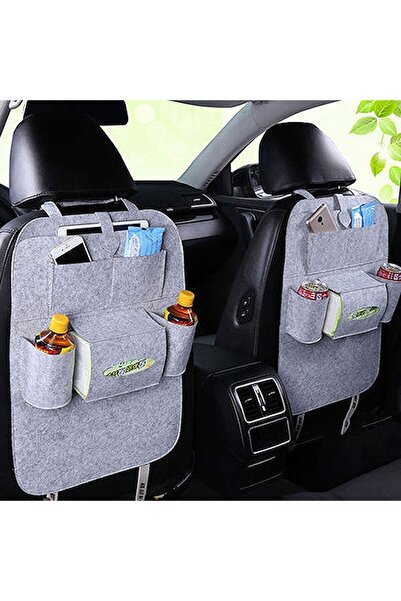 baffhome Car Vehicle Auto Seat Back Organizer Practical Vehicle Bag Gray