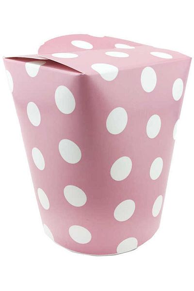 Hayaller Dükkanı 10X13Cm P8 - Pink Polka Dot Ellipse Corn Box