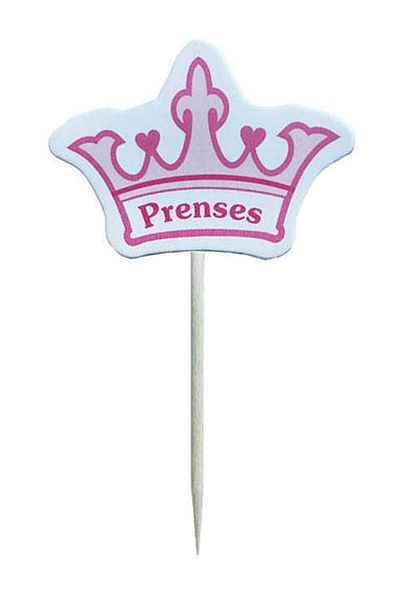 Acar Süs Toothpick Crowned Princess Pink Pk:20 Pk:200