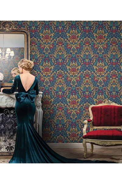 Adawall Kalınka Etkileyici Klasik Şam Desenli Duvar Kağıdı (10m2)