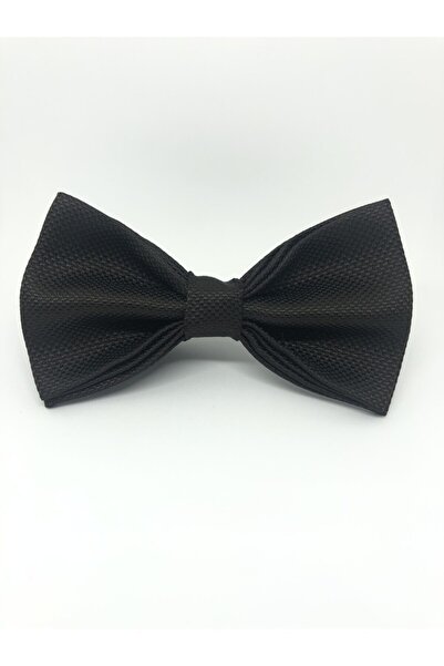 CRWAT ® ربطة عنق من القماش البني الداكن / المنسوج - مع منديل