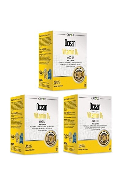 Ocean Vitamin D3 600 IU Sprey 20ml 3 Adet