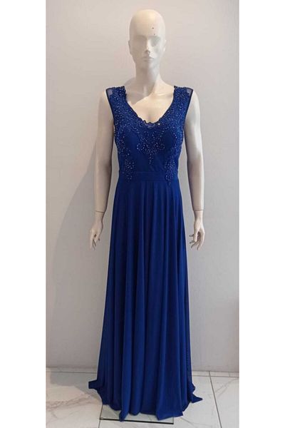 Saygın Rochie de seară cu tăietură evazată cu pietre pentru femei