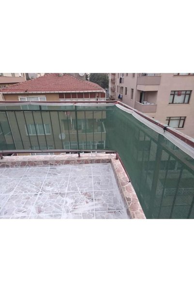 fileambalaj Yüzde 55'lik Yeşil Gölgelik File - 5*7 Metre - Branda - Çit Filesi - Şeritli Halkalı