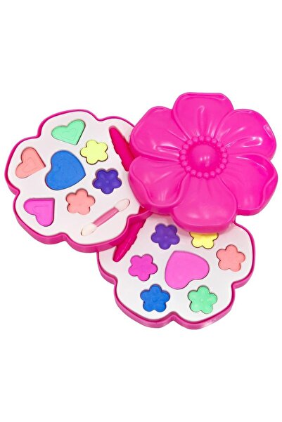 Genel Markalar Kız Çocuk Pembe Papatya Kutulu İki Katmanlı Makyaj Seti