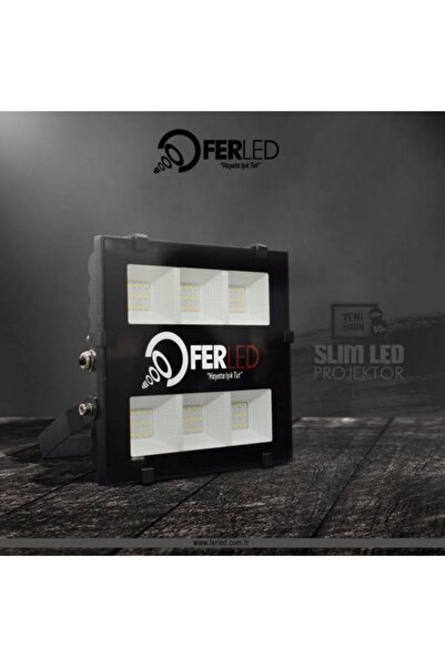 Ferled Slim Led Projektör 50 W 2 Yıl Garantili Tse