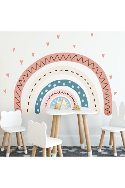 Sticker Sepetim Wall Sticker, Kids Room - Nursery - Scandinavian Style Rainbo...
