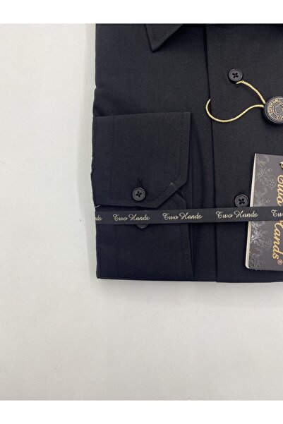 TWO HANDS Чоловіча сорочка великого розміру чорного кольору