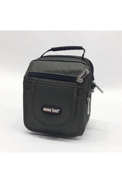 SEVENTEEN Medium Size Khaki Color Men's Handbag with Flap Pocket