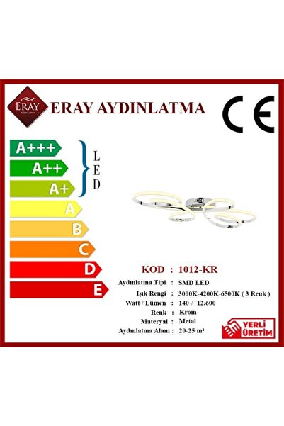 Eray Aydınlatma 1012-kr Krom Led Avize