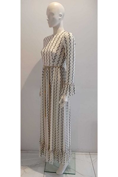 Famelin Women's Patterned Belted Dress