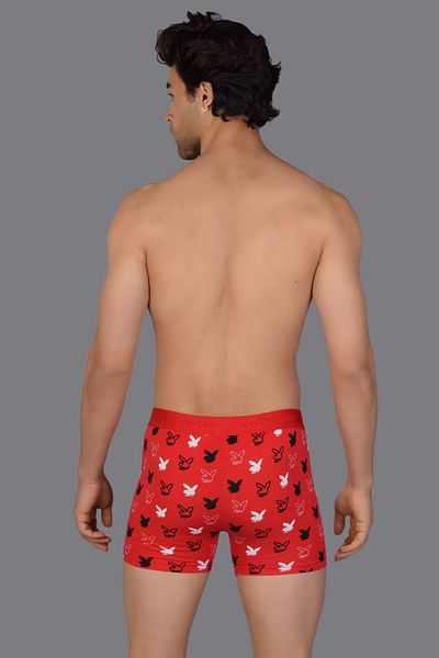 COTBOXER Red Playboy Patterned Men's Boxers