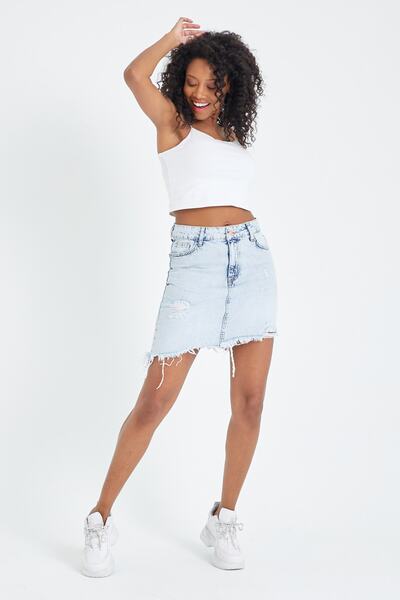 cracpot Mavi Etek (KEMER DAHİL)