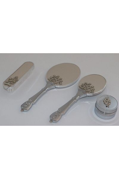 kartex Mirror Comb Set, 4-Piece Tree of Life Model Dowry Box