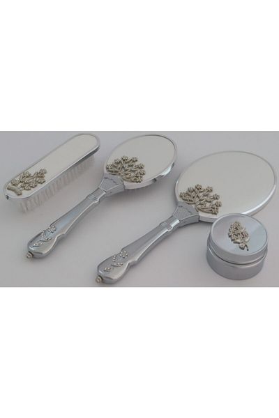kartex Mirror Comb Set, 4-Piece Tree of Life Model Dowry Box