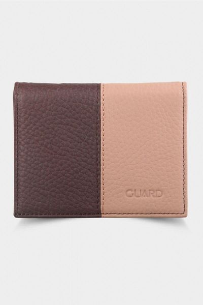 GUARD Matte Burgundy/Dry Rose Leather Men's Wallet
