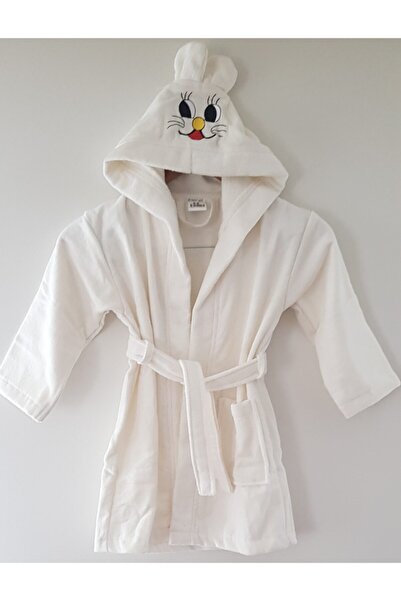 My Sweet Baby %100 Pamuk Kapşonlu Çocuk Bornozu, Kız-erkek Kadife Bornoz