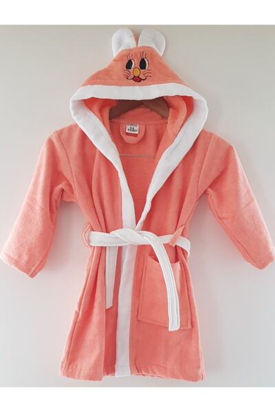 My Sweet Baby %100 Pamuk Kapşonlu Çocuk Bornozu, Kız-erkek Kadife Bornoz